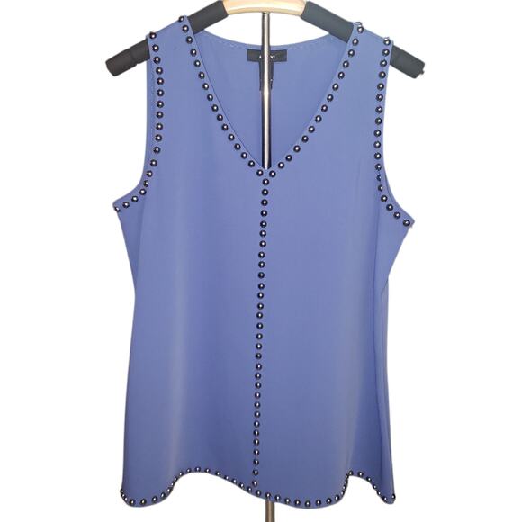 Alfani Beaded Violet Sleeveless Top – Size 4, Elegant Summer Blouse - Picture 1 of 7